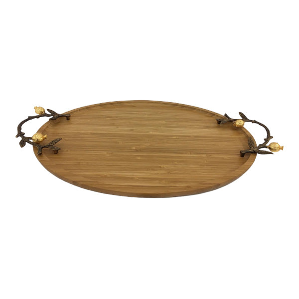WB1070 Oval Tray Wood Med ORCHID 6c