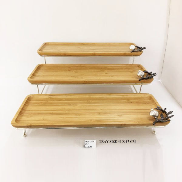 WB1276 3-Teir Pastry-S WD 46x17cm (S)