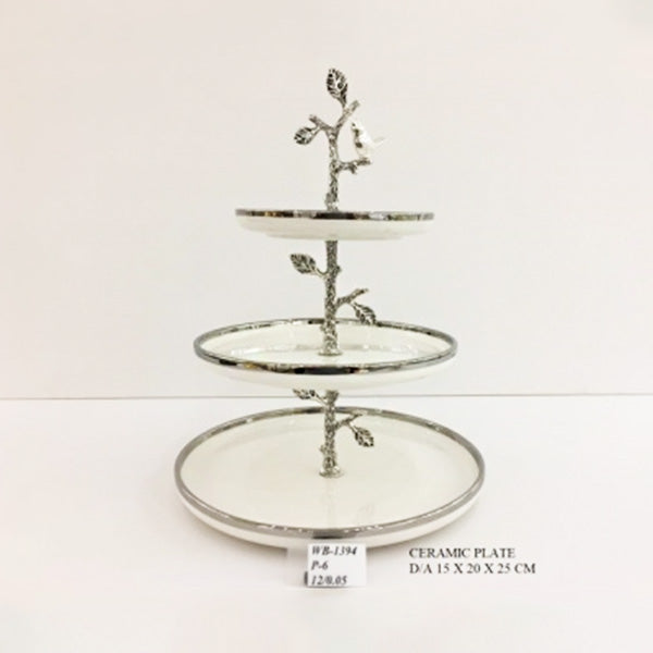 WB1394 3 TIER SWEET DISH 15x20x25cm(S)