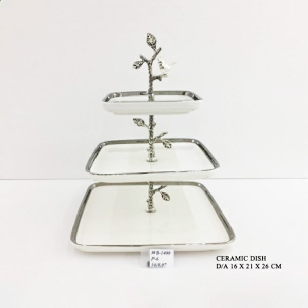 WB1400 3 TIER SWEET DISH 16x21x26cm (S)