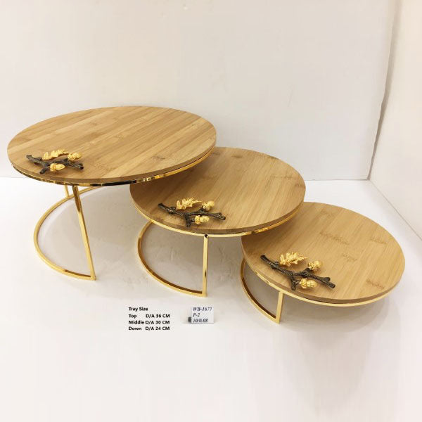 WB1677 3Pcs W-Plater Set 24,30,36cm(G)