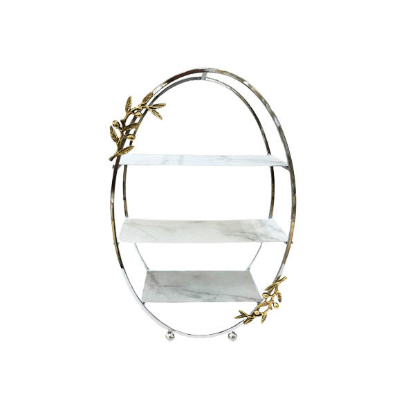 WB469 Oval 3Tier Pastry ORCHID 6c