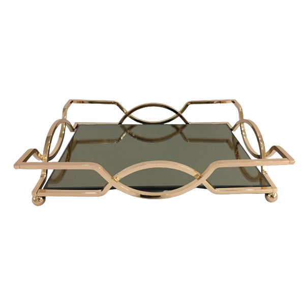 WB569 Rect Copper Mirror Tray ORCHID 8c