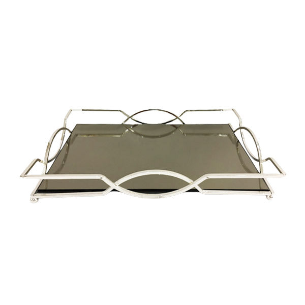 WB570 Rect Black Mirror Tray ORCHID 6c