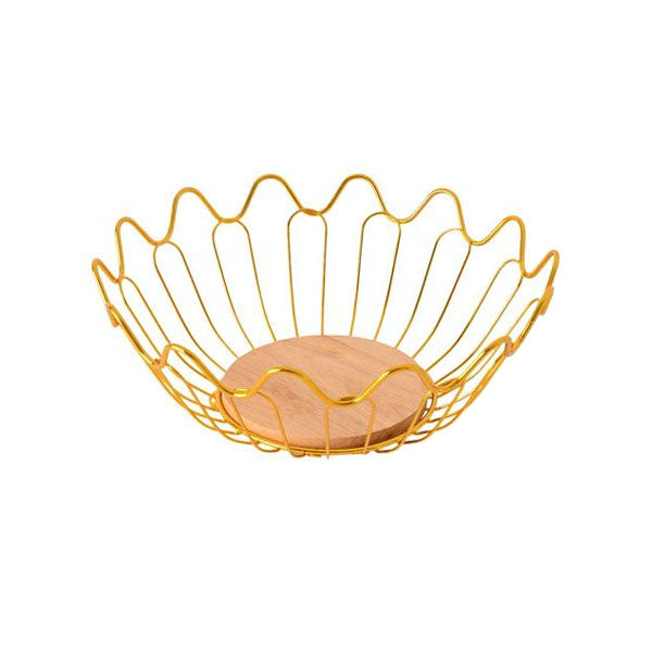 YM046G Fruit Basket Wire Gold 48c