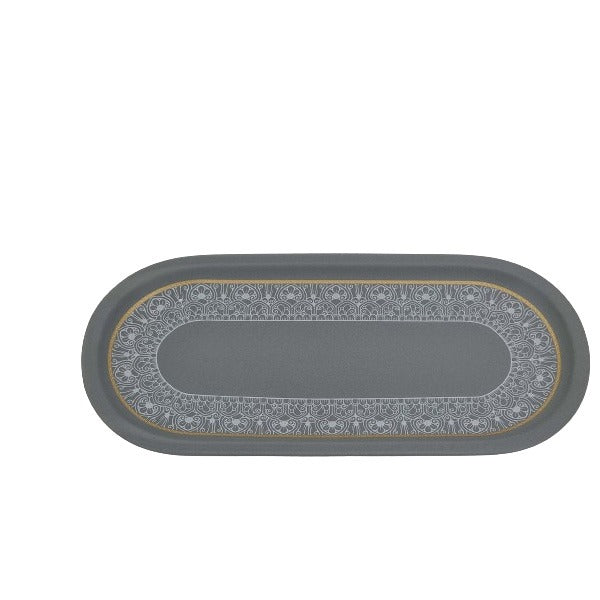 MK295 Oval Platter Gray Half-Design 18c