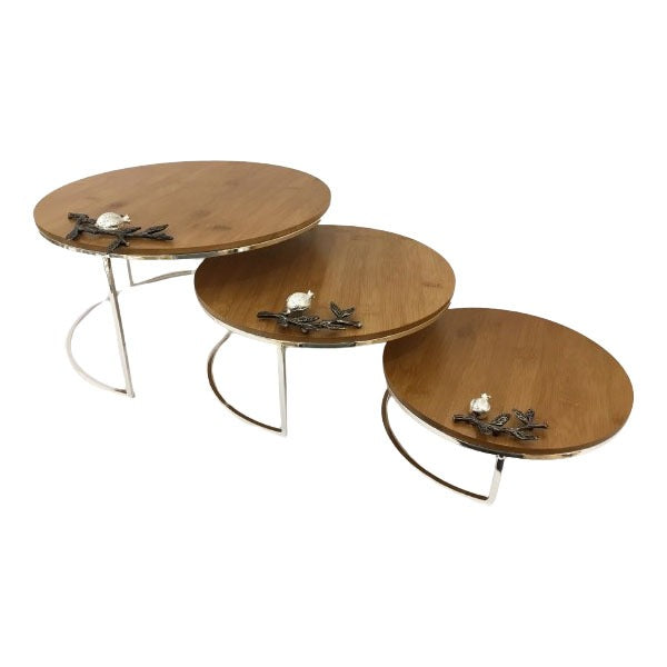 WB1101 R 3 Piece Cake Stand (Silver)