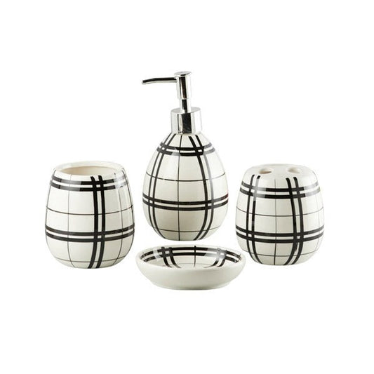 005-1 4Pcs Bath Set Black 24c