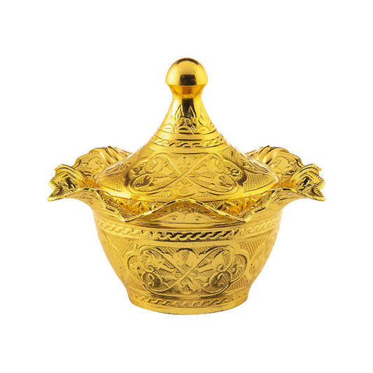 056-18 ROUND LALEGUL POT WITH COVER 100c