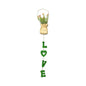 17101 FAKE PLANT'LOVE' PRINTED BROWN