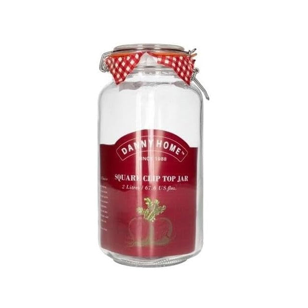 1966-35 Square Clip Top Jar 2L12c