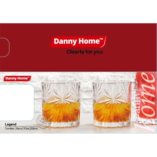 1988-135 Glass 6Pcs Set 320ml 8c