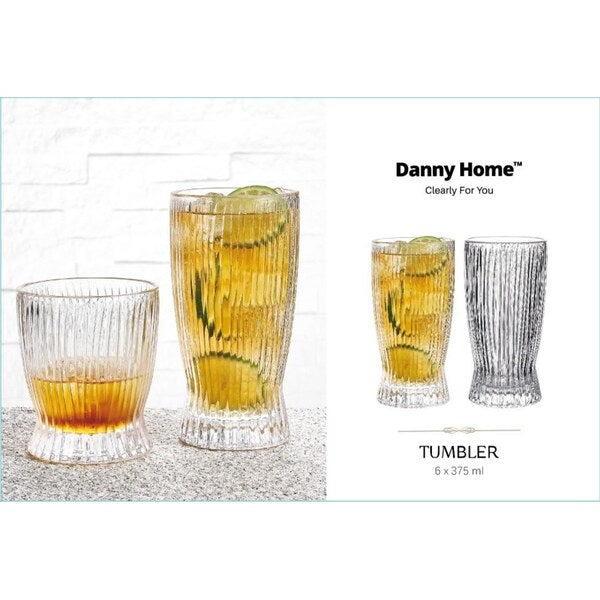 1988-174 Glass 6Pcs Set 375ml 8c