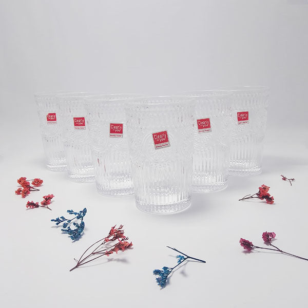 1988-184 Glass 6Pcs Set 365ml 8c