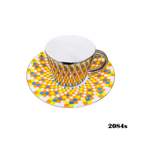 2084S Mirror Cup&Saucer Small Box 24c