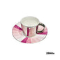 2086S Mirror Cup&Saucer Pink White 24c