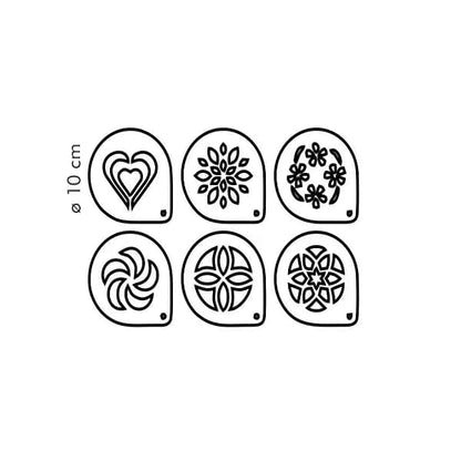 308850 MYDRINK 6 Capucino Stencils12/144