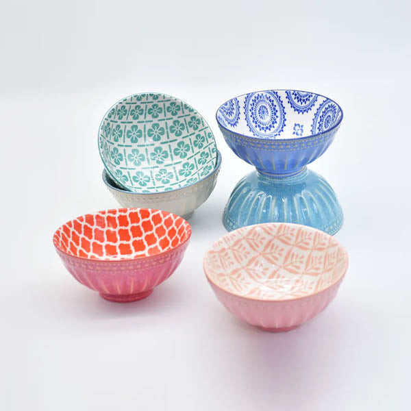 350FGW 3.5'' Ceramic Bowl 6Pcs Set 32c