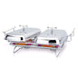 370446(T1) PERLE Wood 2*1 Rect Dish 4c