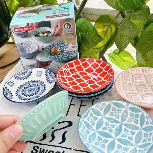 387FGWD 3.87'' Ceramic Dish 6Pcs Set 48c