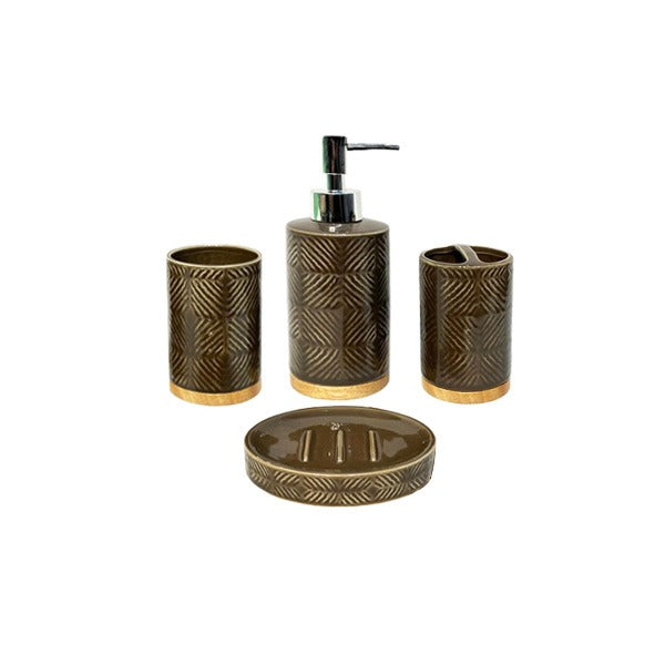 3T-008 (G0437) 4Pcs Bath Set Gray 18c