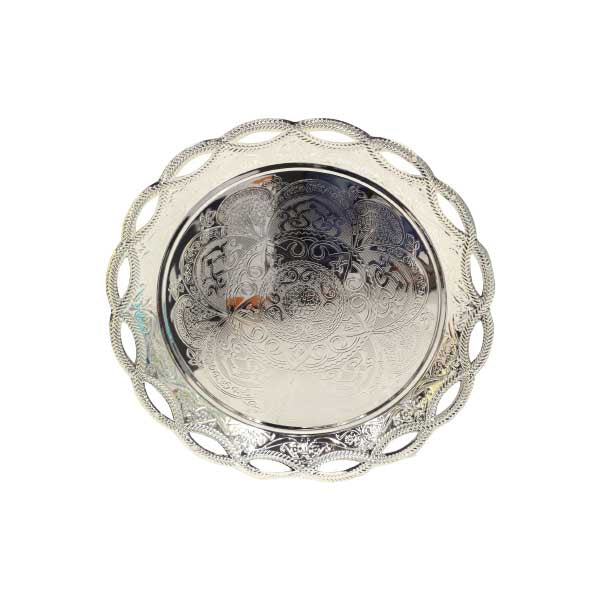 4193 ROUND TRAY SILVER (L) 6c