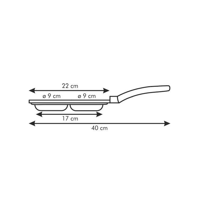 601262 FRYING PAN WITH 4 DIMPLES CM 22x2