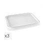 630700 Tray 35x25cm White 3p Delicia 24c