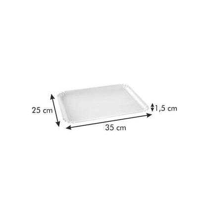 630700 Tray 35x25cm White 3p Delicia 24c