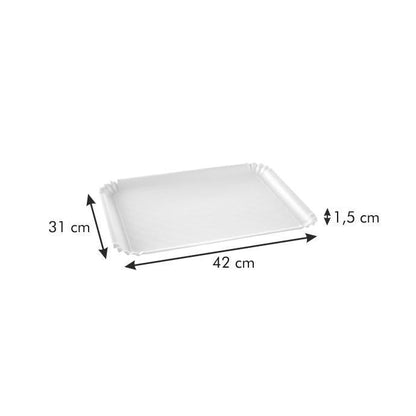 630701 Tray 42x31cm White 2p Delicia 24c