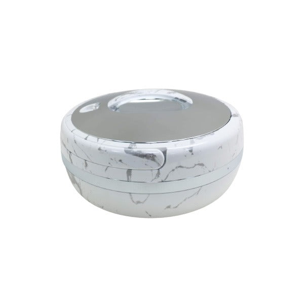 663WS-S 3Ltr Round White Silver 6c