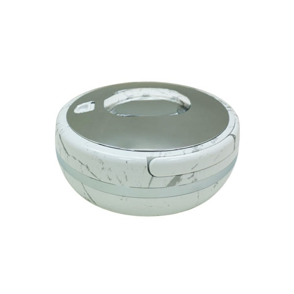 663WS-S 3Ltr Round White Silver 6c
