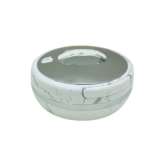 663WS-S 3Ltr Round White Silver 6c