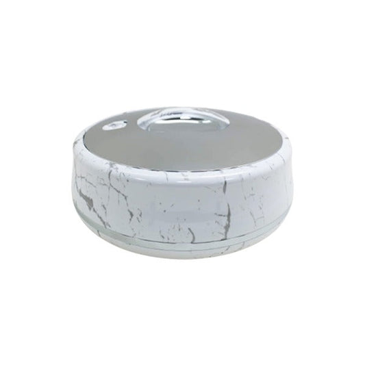 666WS-S 6Ltr Round White Silver 6c