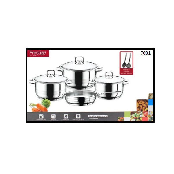 7001 Prestige Stainless Steel 9pc Set