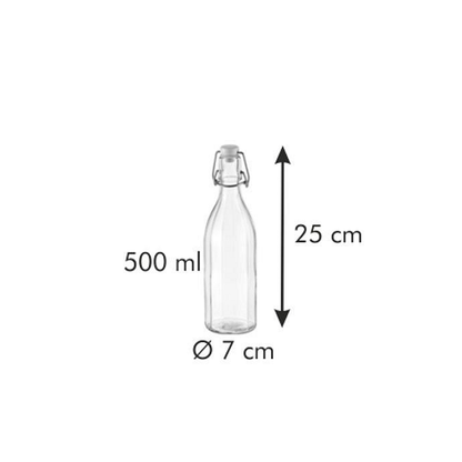 895192 SQ-Flip Top Bottle 500ml 24c