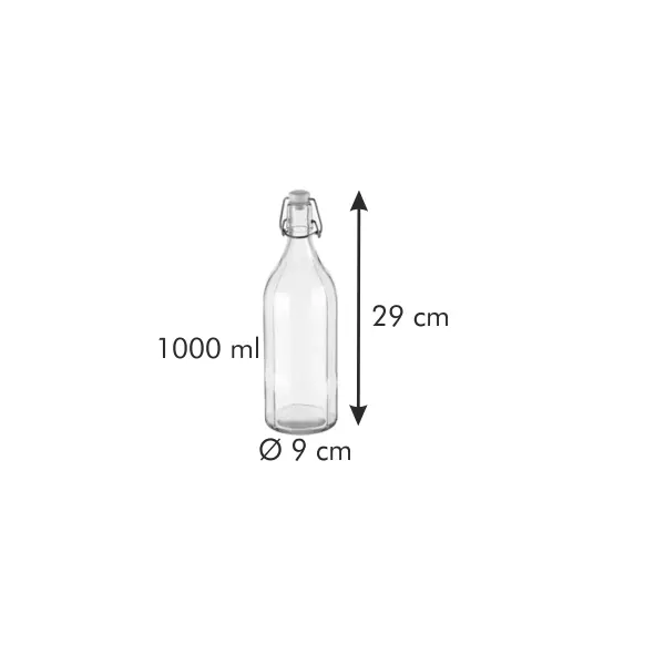 895194 SQ-Flip Top Bottle 1000ml 12c