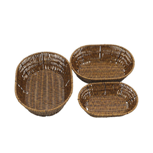 A4-A5-A6 Fruit Baskat Oval 3pcs set