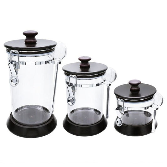 AC40023 3Pcs Canister Set Drk Wood 8c