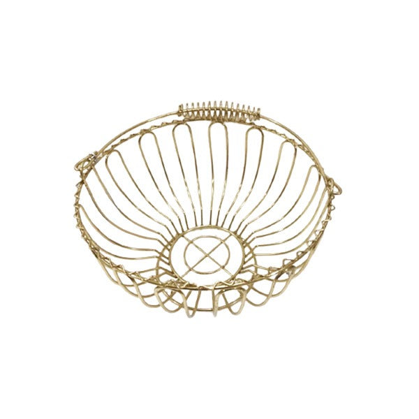 BA-8808 Fruit Basket Round  Gold 30c