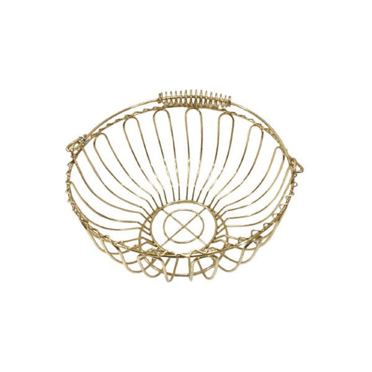 BA-8808 Fruit Basket Round  Gold 30c