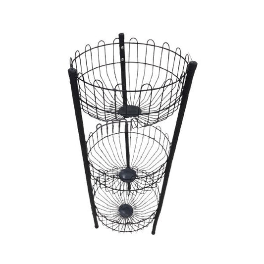 BA-8815 Mango basket Black 3layer
