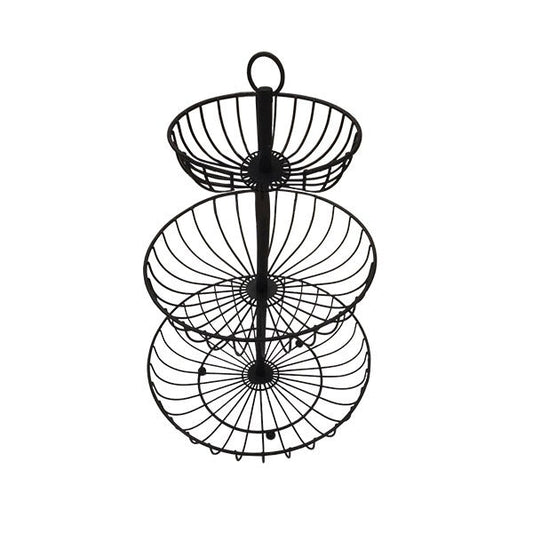 BA-8816 Table Basket 3 Layer Black