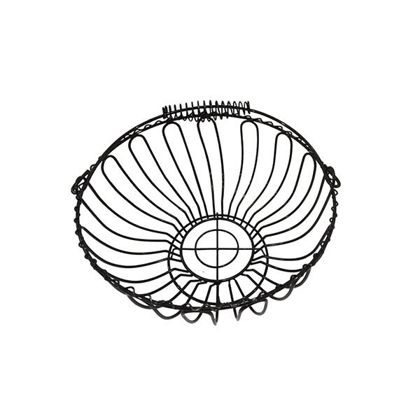 BA-8809 FruitBasketRound Metalic Blck30c