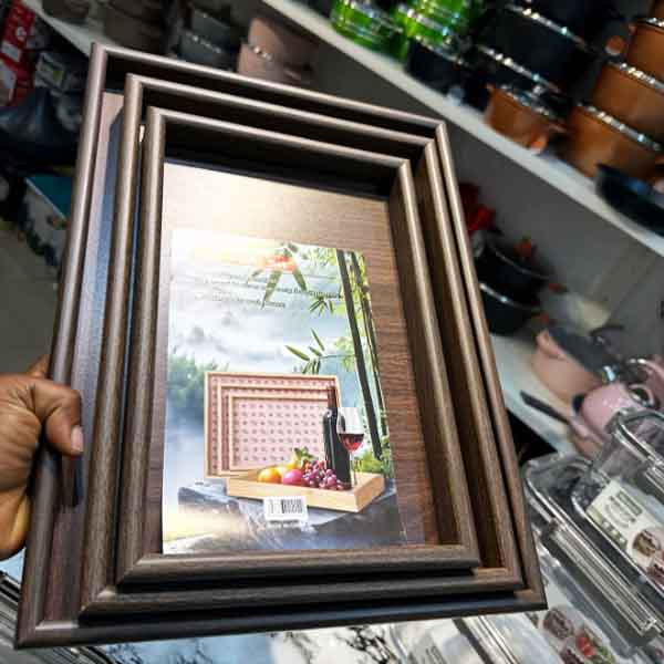 BAM-05 3Pcs Tray Set Wooden DW 12c