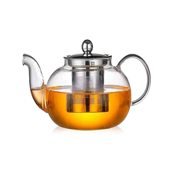 BG45140 Glass Tea Pot 800ml Silver 48c