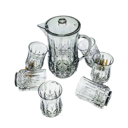 BH0188 LIGHTGrey7PcsACRYLIC Water Set 6c