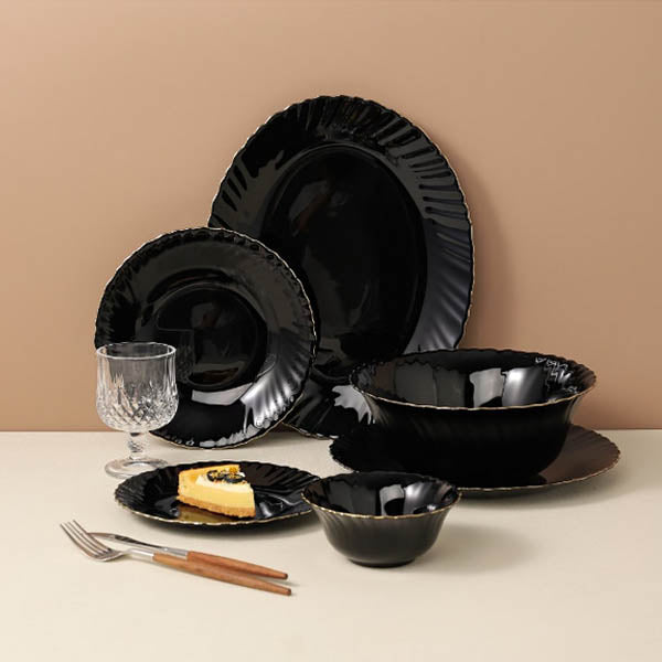 BLXP26 26Pcs Black Dinner Set 2c