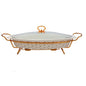 BR0149 15" OVAL CASSEROLE WITH CAN 4c