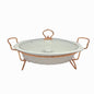 BR0154 14.5" ROUND CASSEROLE WITH 4c